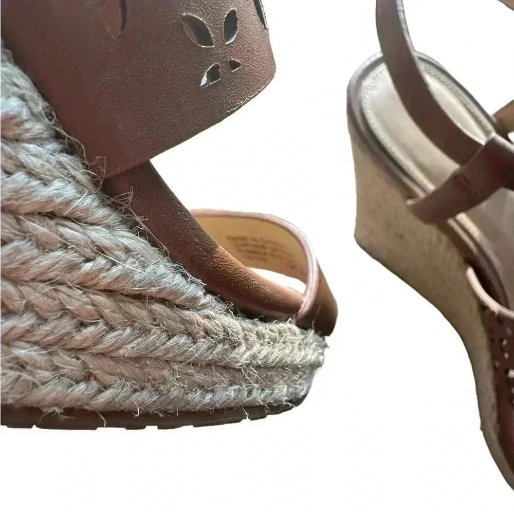 Michael Kors Womens Darci Espadrille Wedges Platforms Sandals Heels-Size 7M